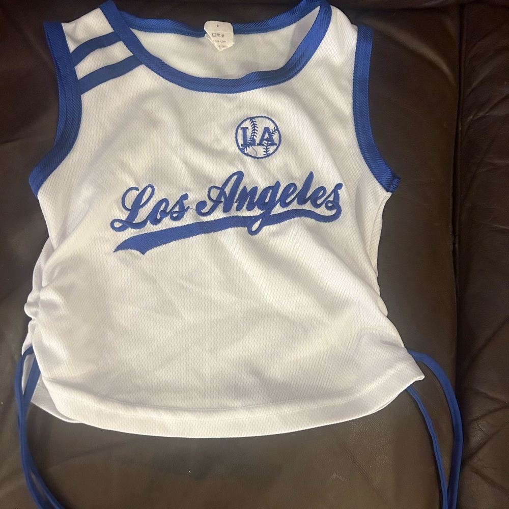 Kids Los Angeles Blue and White Tank Top